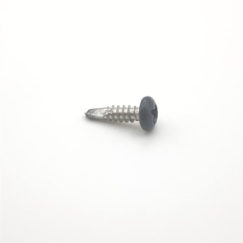 Vis autoperceuses 3,5x13 mm RAL 7016 gris anthracite tête cylindrique Ph Inox A2 par 100