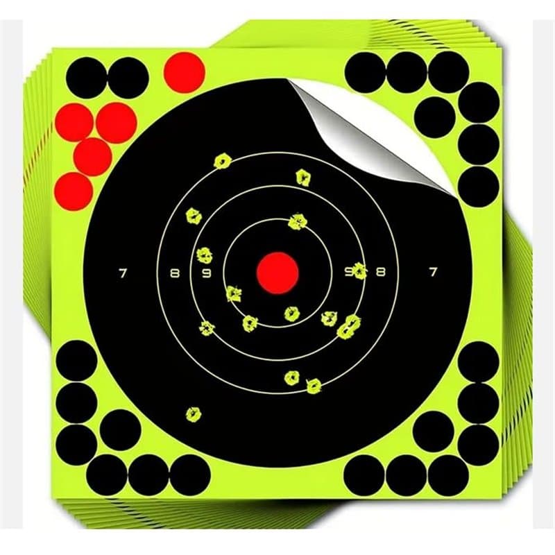 50pcs- 20X20-Cibles-Cibles Autocollantes- adhésive-Haute visibilité- Cibles carrés- déal tir de Loisir, Stand, tir Sportif-Stick