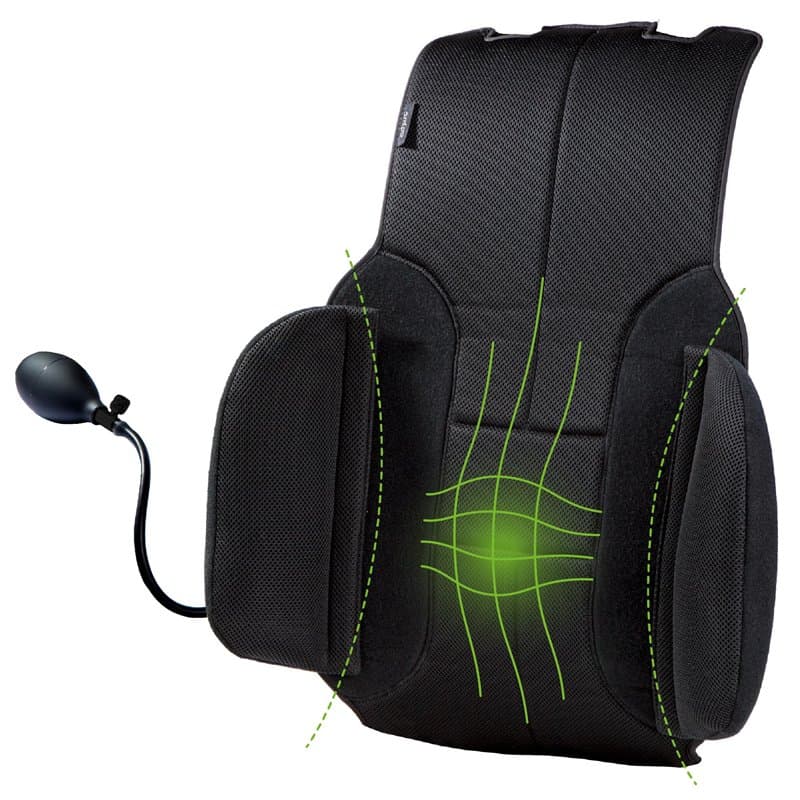 Coussin Lombaire Voiture ad’Just® - Soutien Lombaire pneumatique Gonflable/dégonflable, réglable en Hauteur, avec stabilisateurs