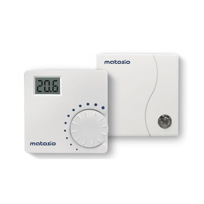 Matosio TH610 Thermostat sans Fil avec Récepteur, Thermostat de chaudiere, Thermostat d'ambiance à Piles, Réglage de la températ