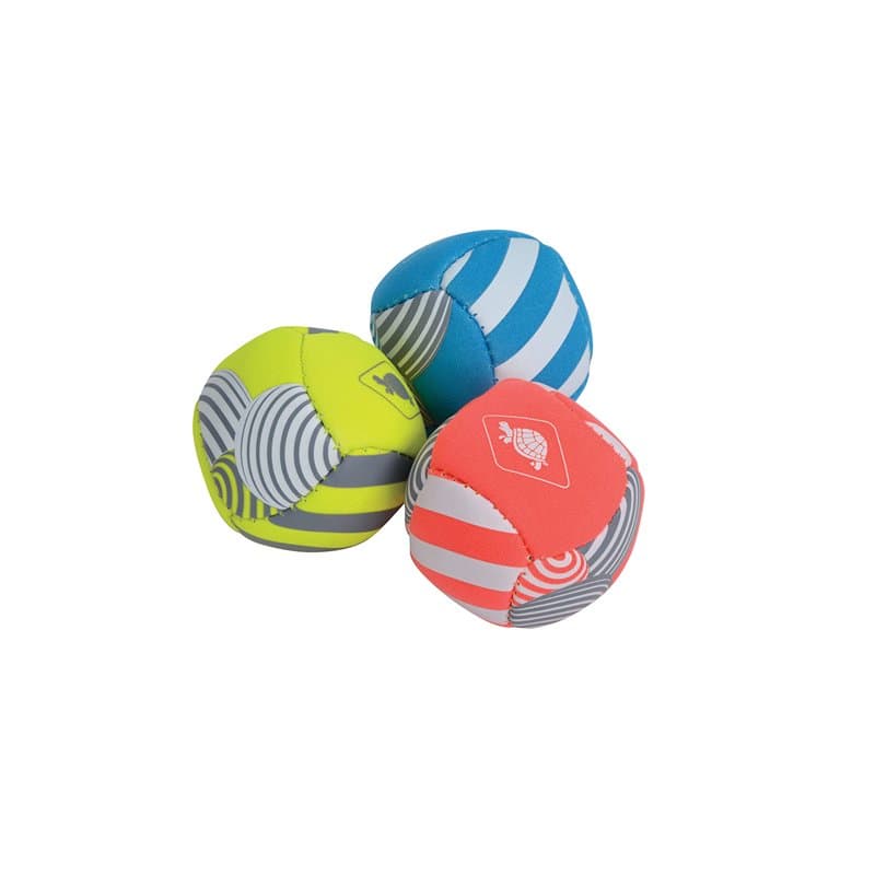 Schildkröt Mini Balles Amusantes en Néoprène, 3 Mini Balles pour Donner des Coups de Pied, Lancer, Attraper, Jongler, Ø 5 cm, à