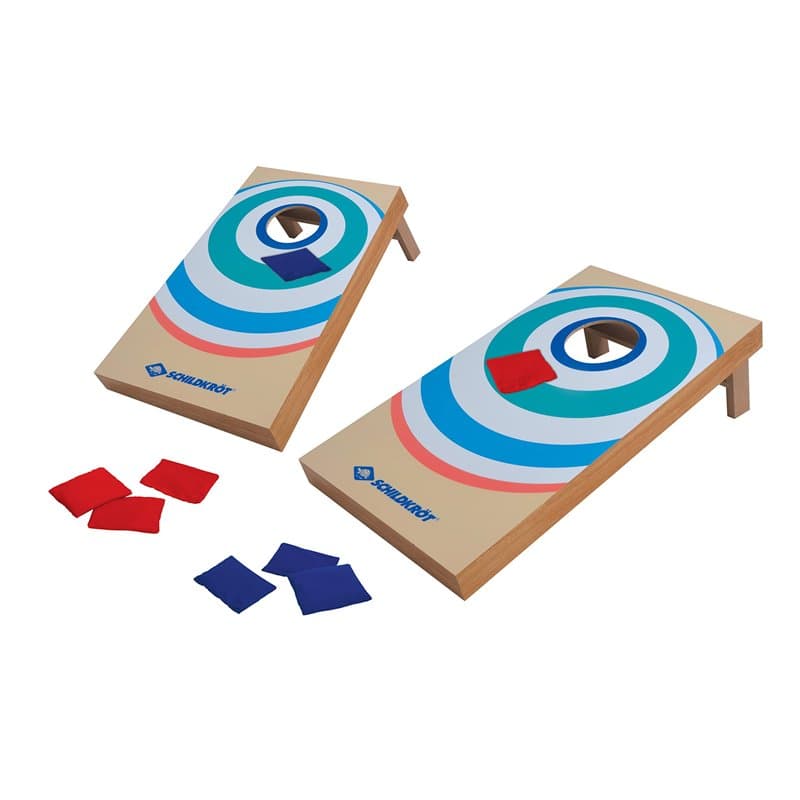 Schildkröt Cornhole Set, Ensemble en Bois MDF Certifié FSC, avec 2 Planches (52 x 30 x 14 cm) et 8 Sacs de Sable, Jeu à Lancer p