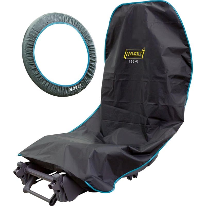 HAZET Housse de siège et de volant 196-6/2, 2 pièces, pour tous les sièges et volants de voiture, imperméable et oléophobe, tail