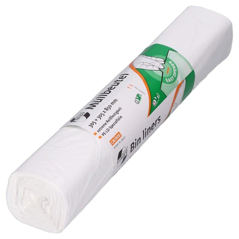 DEISS FIRST PLUS 36507 - En polyéthylène basse densité - 1A - 80 l - Compatible avec les paniers grillagés - Blanc - 40 pièces/r