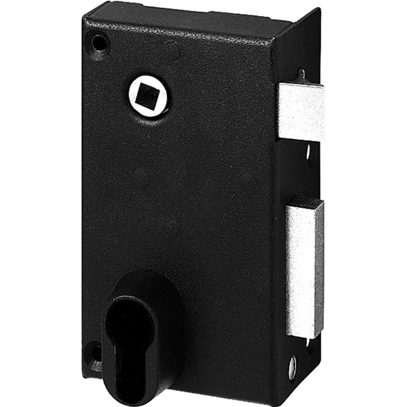 Serrure en applique ABUS FE9814202A SA V CE D pour ouverture vers l'extérieur à droite, 70 x 120 mm - pour portes extérieures et