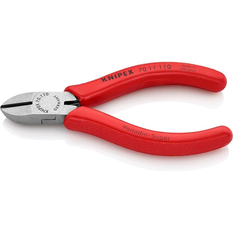 Knipex Pince coupante de côté noire atramentisée, gainées en plastique 110 mm 70 11 110