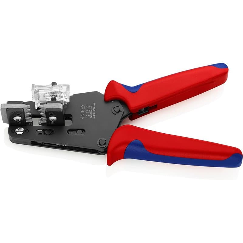 Knipex Pince à dénuder de précision avec couteaux de forme brunie, avec gaines bi-matière 195 mm 12 12 12