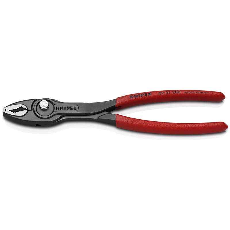 Knipex TwinGrip Pince multiprise frontale noire atramentisée, gainées en plastique antidérapant 200 mm 82 01 200 SB