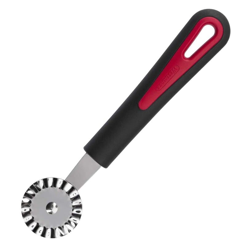 Westmark Roulette à Pâte / Roue à Pâte / Roue à découper, ø 3,9 cm, Longueur : 18 cm, Acier inoxydable/plastique, Gallant, Noir/