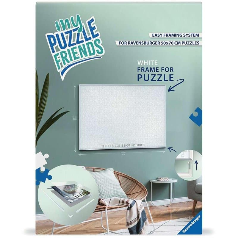 Ravensburger 12001248 Cadre Blanc 17901 Format 70,4 x 50,4 cm Convient aux Puzzles de 1000 pièces