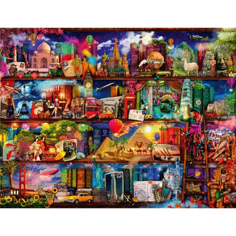 Ravensburger - 16685 - Puzzle Classique - Le Monde des Livres - 2000 Pièves