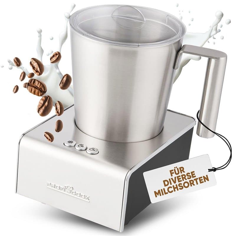 ProfiCook® Mousseur à lait avec fonction chaud et froid | Mousseur à lait électrique avec 6 fonctions | Mousseur à lait pour div
