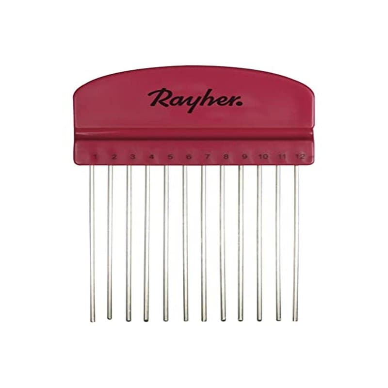 Rayher Peigne quilling 10,5x6,5cm av 12 branches plastique/métal rouge, 71934000, {Couleur}, Autres