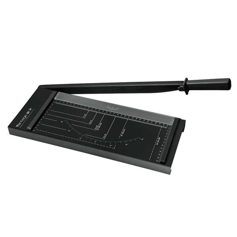 DAHLE - cisaille VANTAGE 10, gris clair Longueur/hauteur de coupe: 320 / 0,6 mm, lame et contre-lameFormats feuilles et graduati