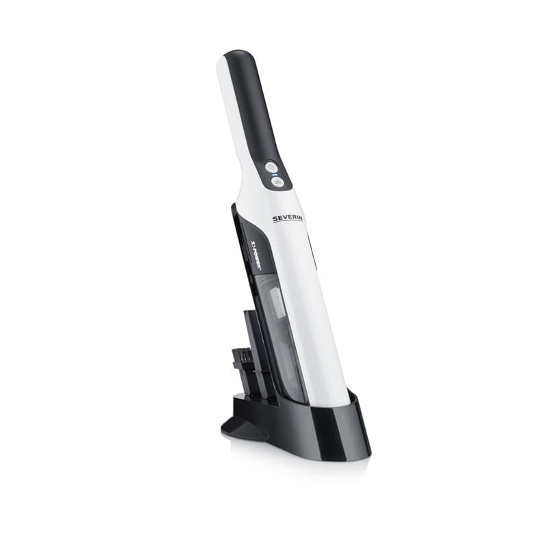 SEVERIN Aspirateur à main sans sac avec set accessoires, Aspirateur sans fil rechargeable, Aspirateur de table ou pour la voitur