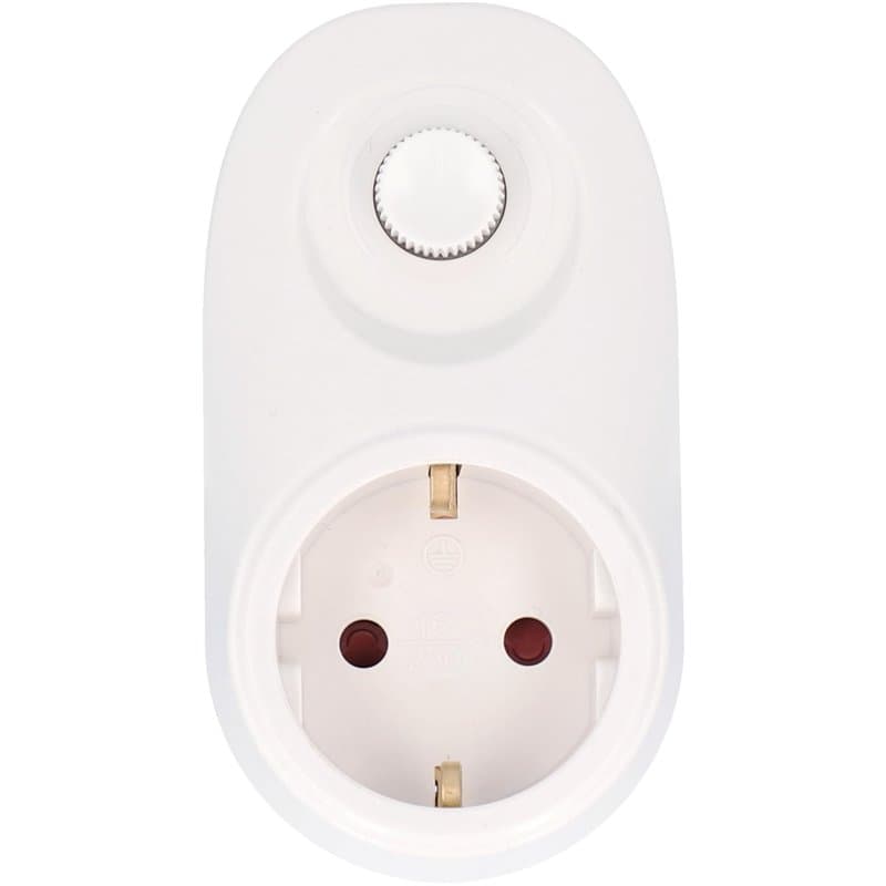 UNITEC 47535 Adaptateur avec variateur d'intensité, variateur de prise pour lampes à incandescence et halogènes haute tension ju