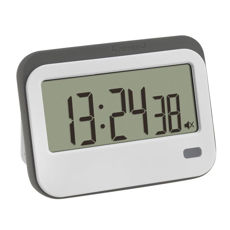 TFA Dostmann Minuterie numérique avec chronomètre et réveil, jusqu'à 23 h/59 min/59 s, avec œillet pour Cordon, devoirs, minuter