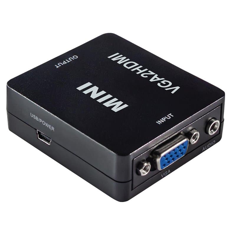 MAXTRACK CS40L Convertisseur VGA vers HDMI - Adaptateur VGA vers HDMI, Plug & Play, 1080p/60 Hz Full HD, VGA vers HDMI - Compati