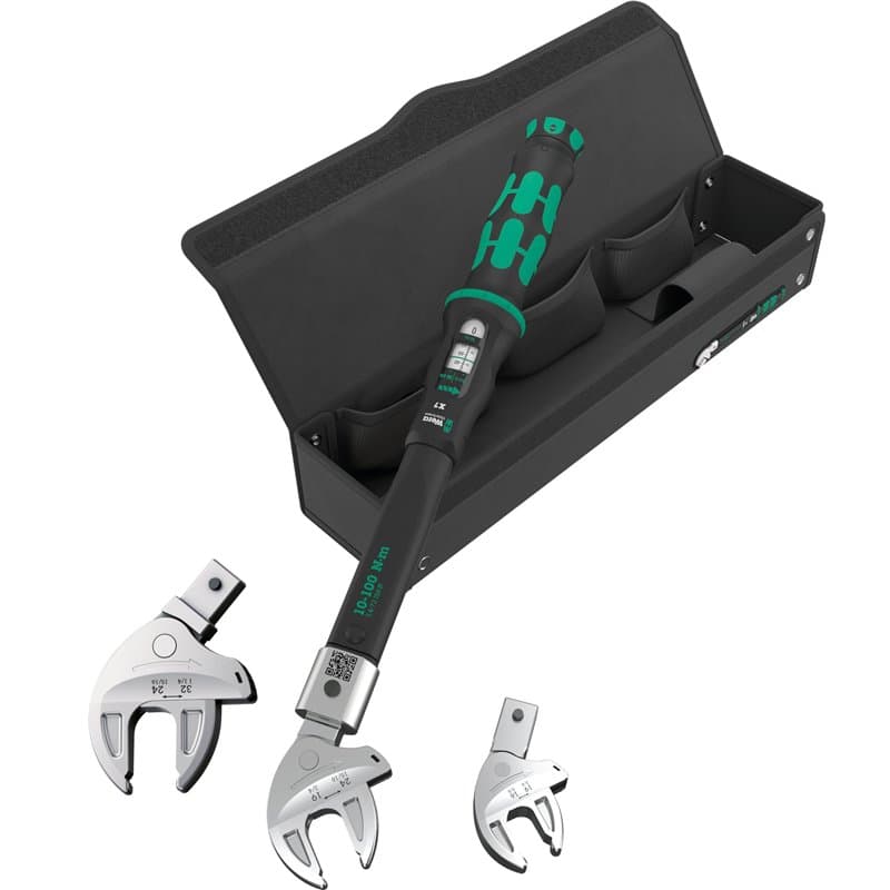 Wera 05136076001 9530 Jeu de clé dynamométrique pour pompes à chaleur/climatiseurs, 4 pièces