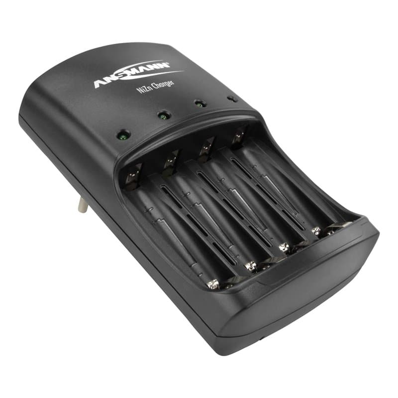 ANSMANN Chargeur de Piles Nickel-Zinc (1 PCE) – Chargeur Piles pour 1 à 4 Piles AA/AAA NiZn – Station de Charge pour Piles ZR03