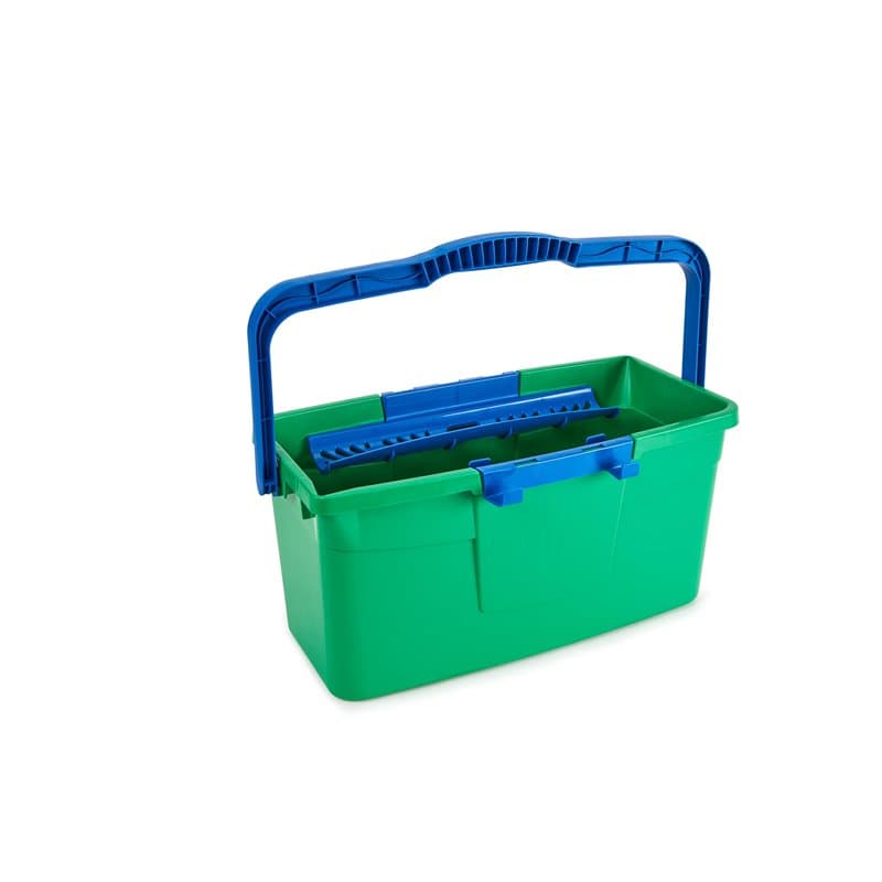 Unger Seau de 12 litres (Seau de Nettoyage pour Lave-Linge jusqu'à 35 cm de Large, avec Graduation en litres, Couleur Vert) GTB1