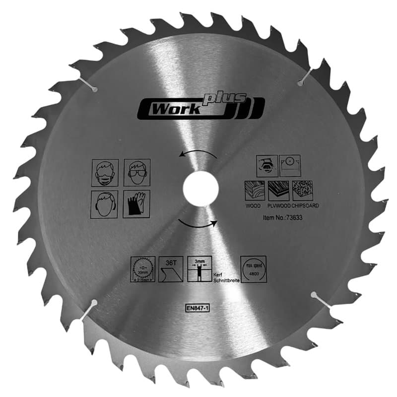 1 HM Lame de scie circulaire pour bois et plastique – 36 dents scie – Ø 315 mm x 30 mm//kreissägeblätter