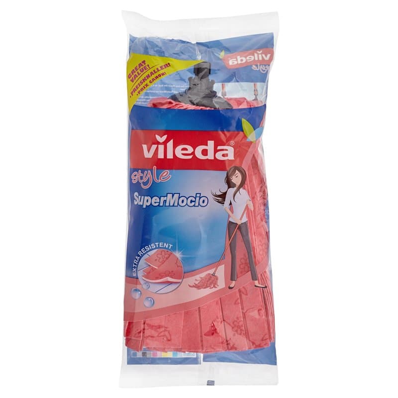 Vileda 131177 Supermocio Style Recharge de Balai Vapeur Plastique Multicolore 13 x 13 x 3 cm