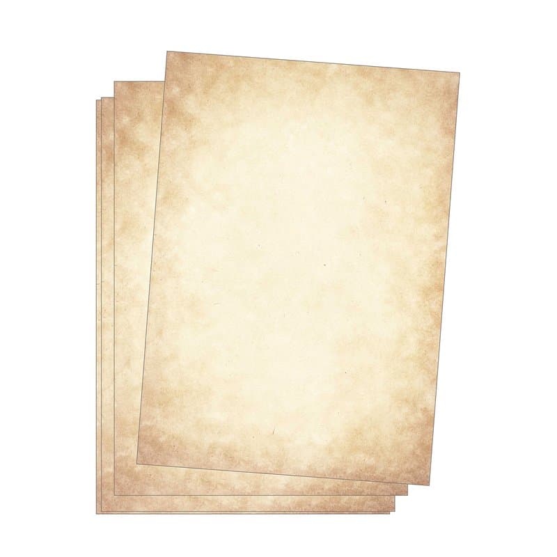 Edition Seidel - Papier à lettre vintage de qualité supérieure - 25 feuilles - Format A4 - 120 g/m² - Papier à lettre médiéval -