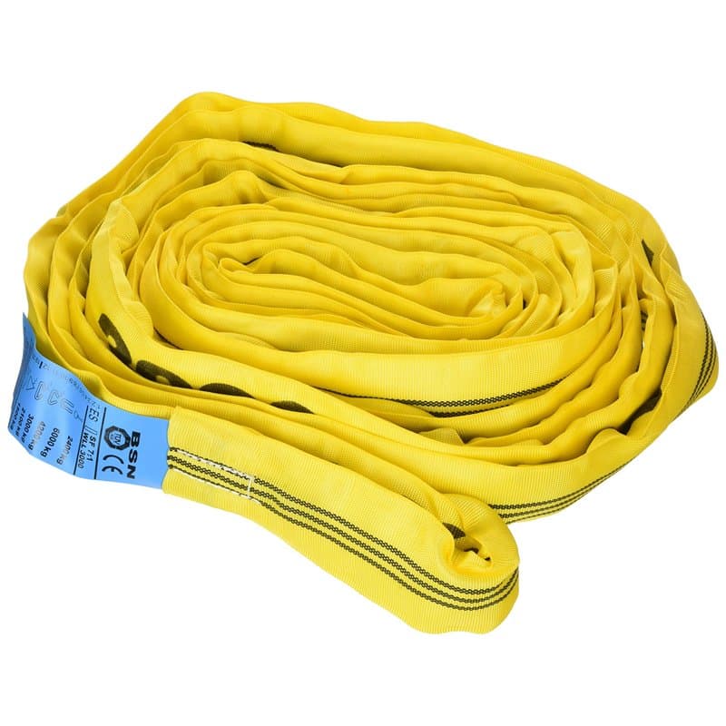 Braun 30081RS Câble de traction avec gaine en polyester, capacité de charge 3000 kg Jaune 8 m