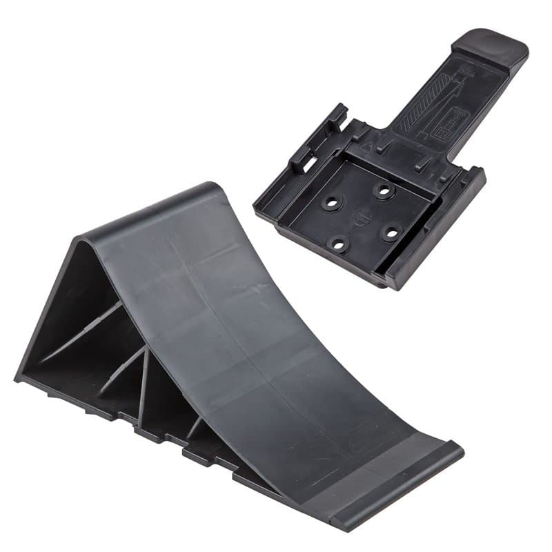 DEMA Cale de roue en PVC - Noir - Avec support pour remorque de voiture