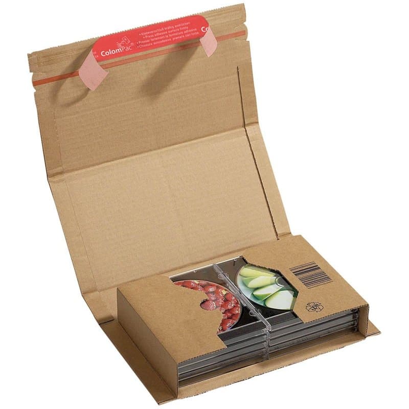 ColomPac cP020.04 flexible wickelverpackung en carton ondulé, 251 x 165 x 60 mm (marron)