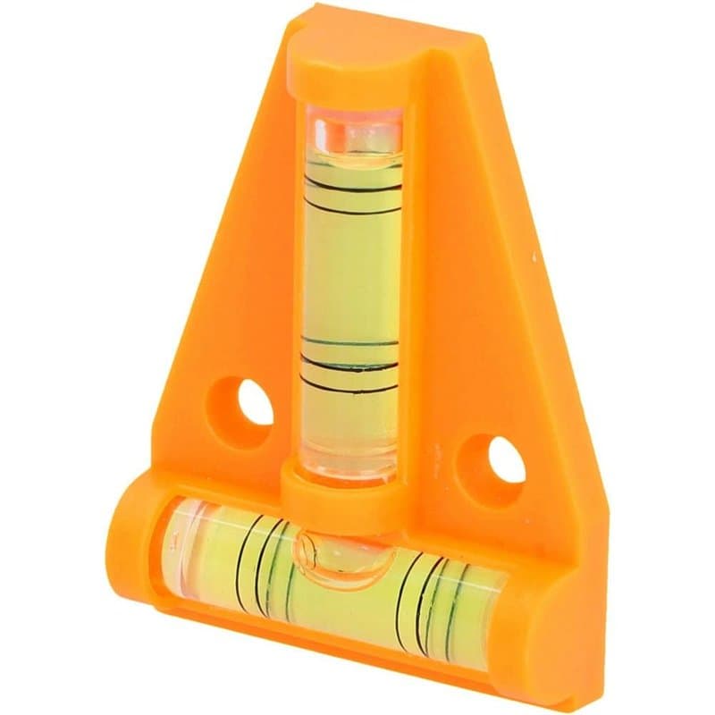 Cartrend Mini Niveau à Bulle Horizontal et Vertical avec Trous d'installation pour Camping, Caravane, Camping-Car, Accessoires d