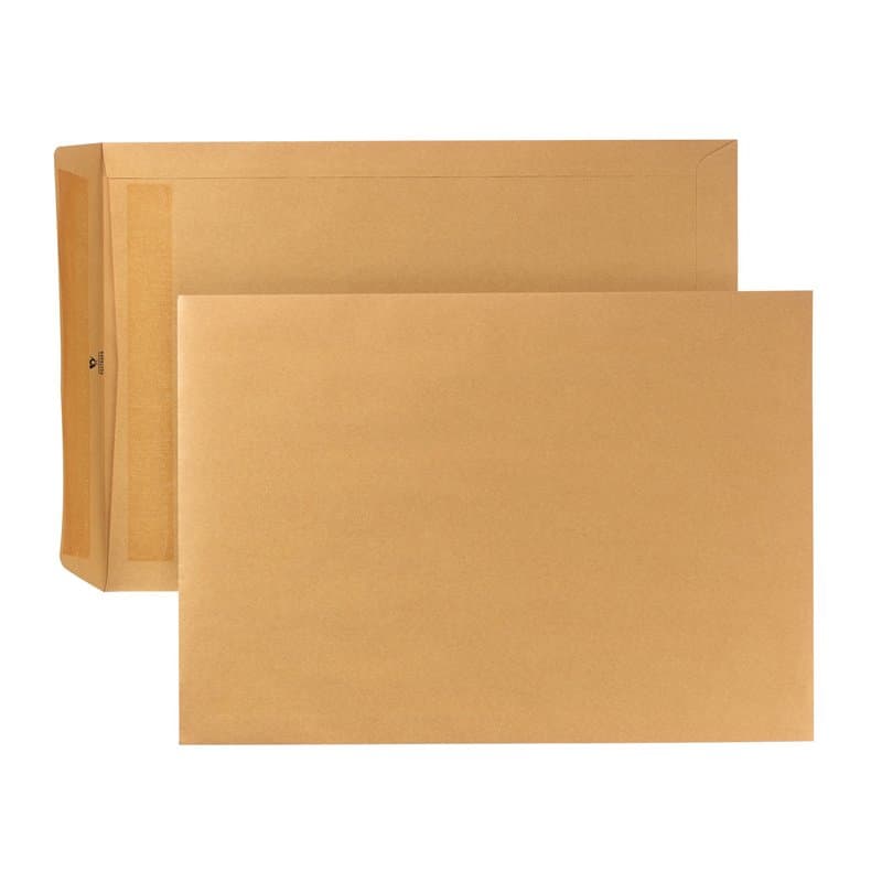 POSTHORN Lot de 250 enveloppes d'expédition autocollantes sans fenêtre - Marron - Pour correspondance quotidienne, courrier d'af