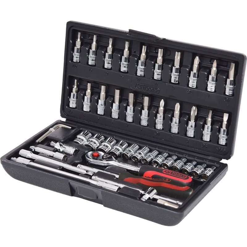 'KS Tools Chrome + 1/4 Jeu de douilles, 48 Pièces, 1 pièce, 918.0648