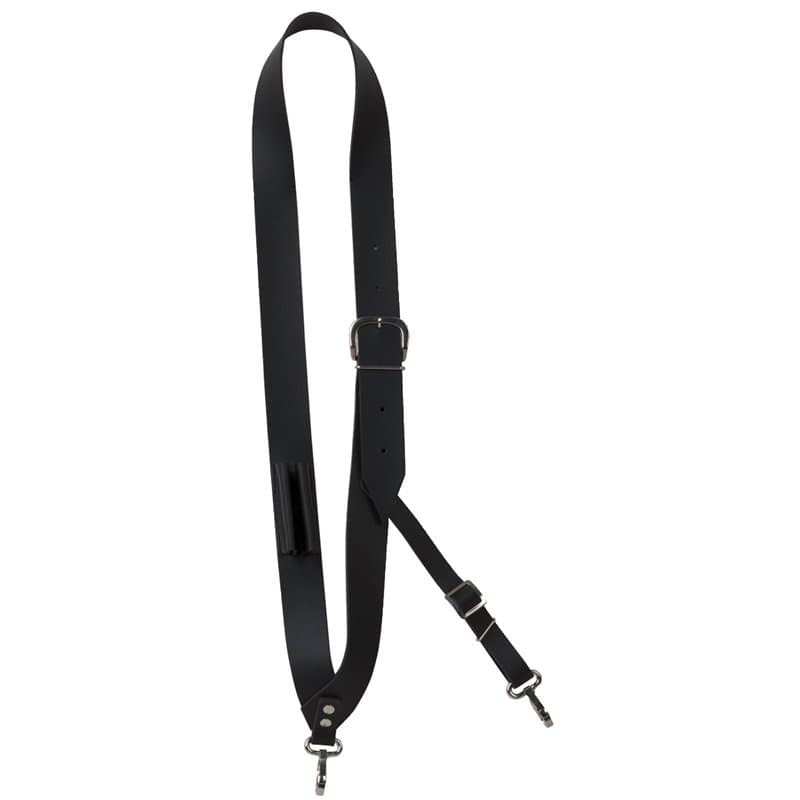 GEWA bandoulière/sangle pour tambour de marche, 4 cm de large, cuir de haute qualité, avec porte-baguettes et aigle de tambour,