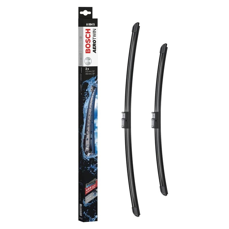 Bosch Balais d'Essuie–Glace Plats Aerotwin A084S, Longueur: 575mm/450mm – 1 Paire de Balais avant