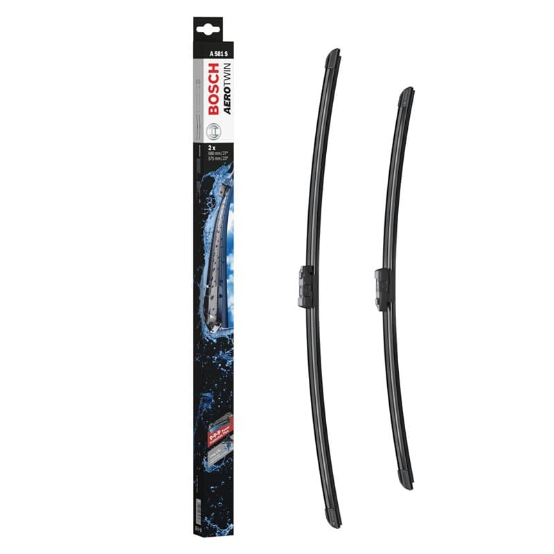 Bosch Balais d'Essuie–Glace Plats Aerotwin A581S, Longueur: 680mm/575mm – 1 Paire de Balais avant