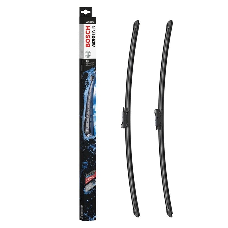 Bosch Balais d'Essuie–Glace Plats Aerotwin A101S, Longueur: 680mm/680mm – 1 Paire de Balais avant