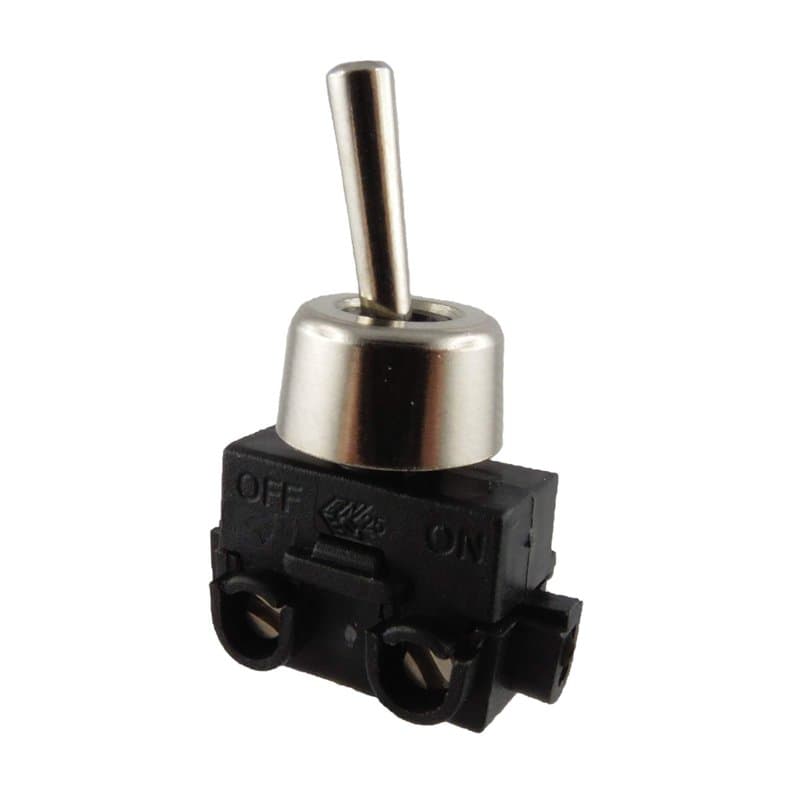 Interrupteur à bascule marche/arrêt avec écrou de fixation en métal 250 V 2 A (1)