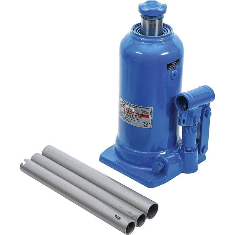BGS 70042 | Cric à vérin hydraulique | avec double piston | 5 t, bleu,gris