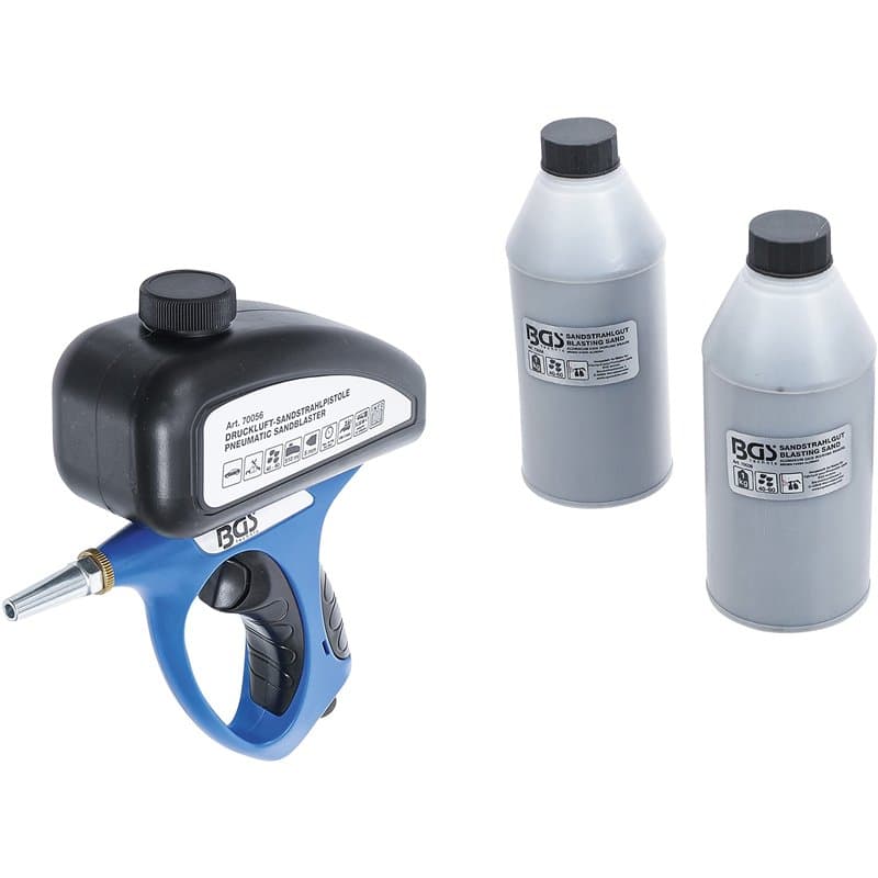 BGS 70056 | Pistolet de sablage pneumatique avec accessoires| 3 pièces
