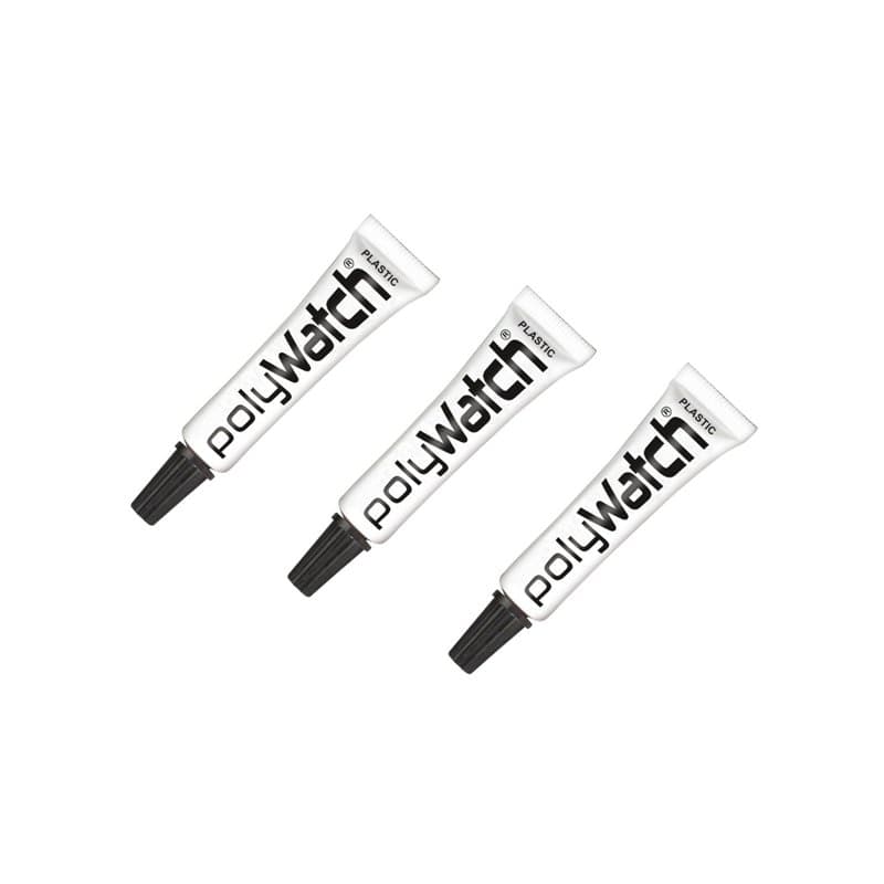 PolyWatch 3 Pièces Tube Anti-rayures en Plastique pour Montres et Verre Acrylique (Polissage)