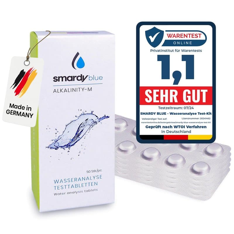 smardy 50 Comprimés de Test Alcalinité-M (capacité d'acide) pour Photomètre/Testeur d'eau Electronique