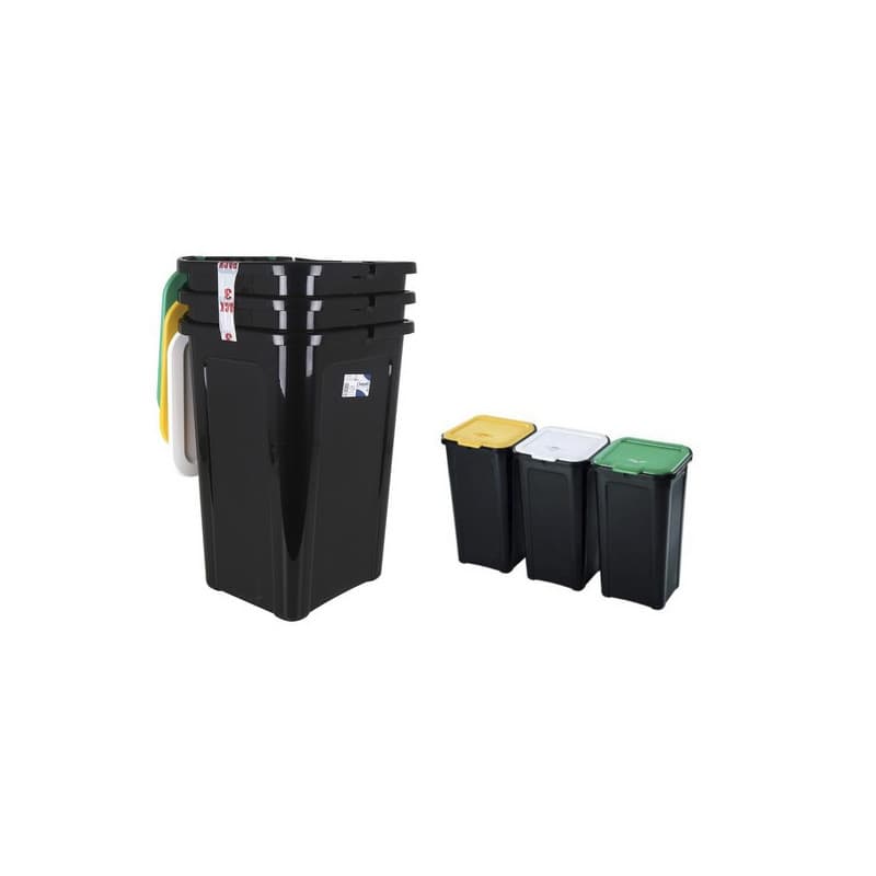 Poubelle recyclage Tontarelli TON854 44 L (3 Unités)