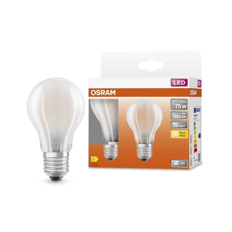 OSRAM LED Star Classic A75 LED lampe pour la prise E27, forme de poire, verre Matt, 1055 lumens, blanc chaud (2700k), remplaceme