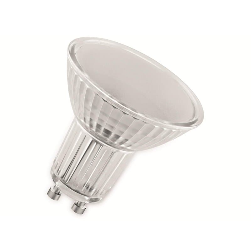 OSRAM LED BASE PAR16 50, ampoules LED réflecteur en verre pour culot GU10, blanc chaud (2700K), en remplacement des ampoules cla