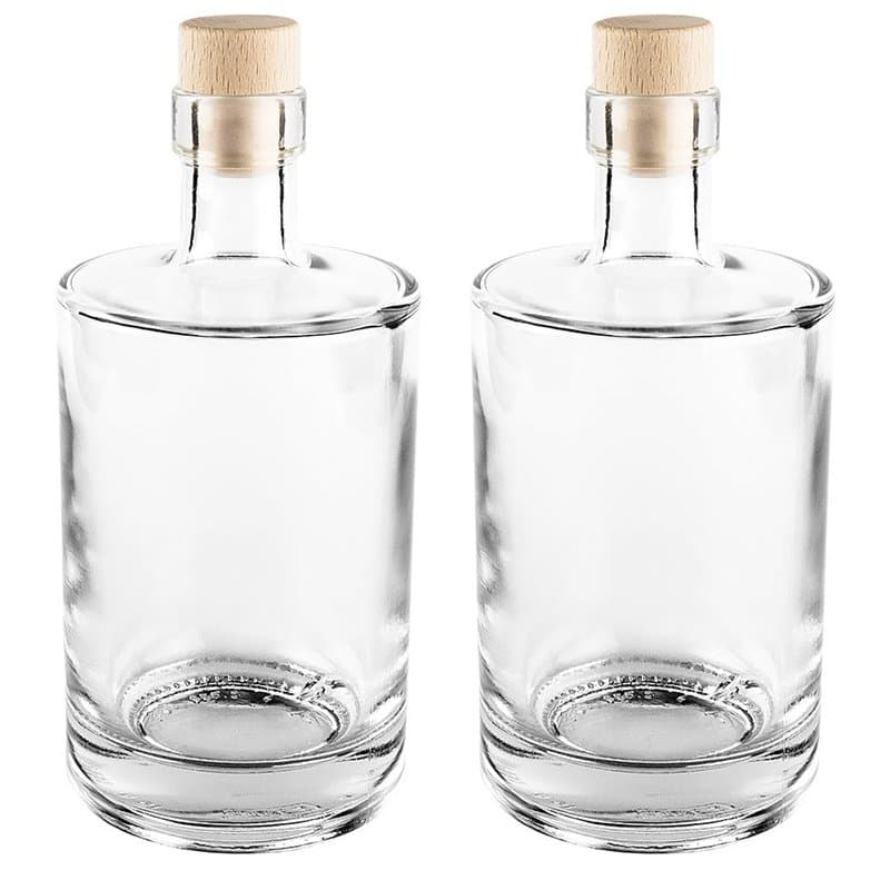 Ideen Mit Herz Bouteilles en verre avec bouchon de liège, bouteille vide idéale à remplir et à offrir, pour liqueurs, huile, vin