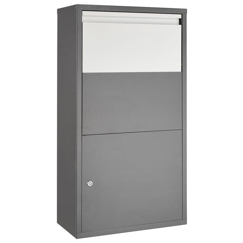 tectake® Boîte aux Lettres avec Compartiment pour Colis, Boite aux Lettres normalisée résistante avec avec clapet de sécurité, L