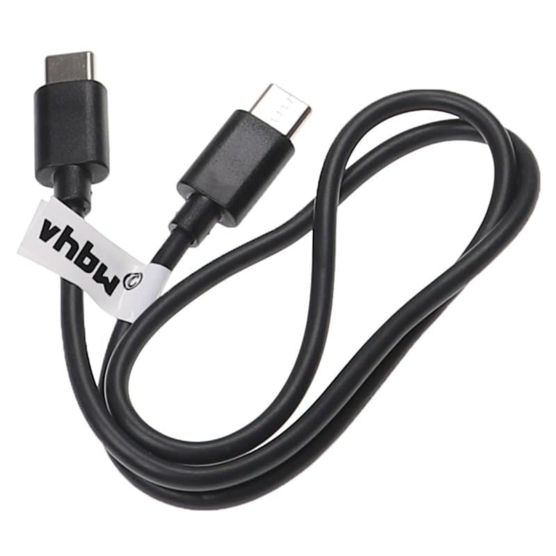vhbw Câble USB C de charge pour ordinateur portable, tablette, smartphone, et autres - Câble USB C, 50 cm, 3,0 A, 60 W, noir