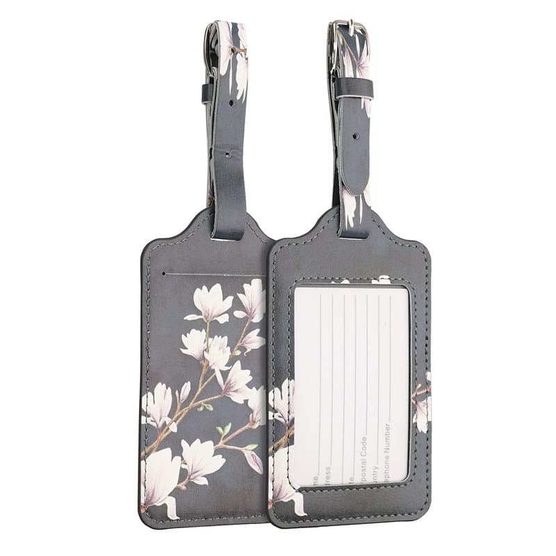 kwmobile 2X Étiquette Bagage pour Valise - Lot 2X Tag Porte-étiquette pour Valise et Sac de Voyage avec Carte nom adresse numéro